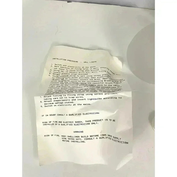 VTG Italisa Series Frosted Glass Wall Lighting Fixture OPEN BOX Keller Italy - Picture 5 of 11